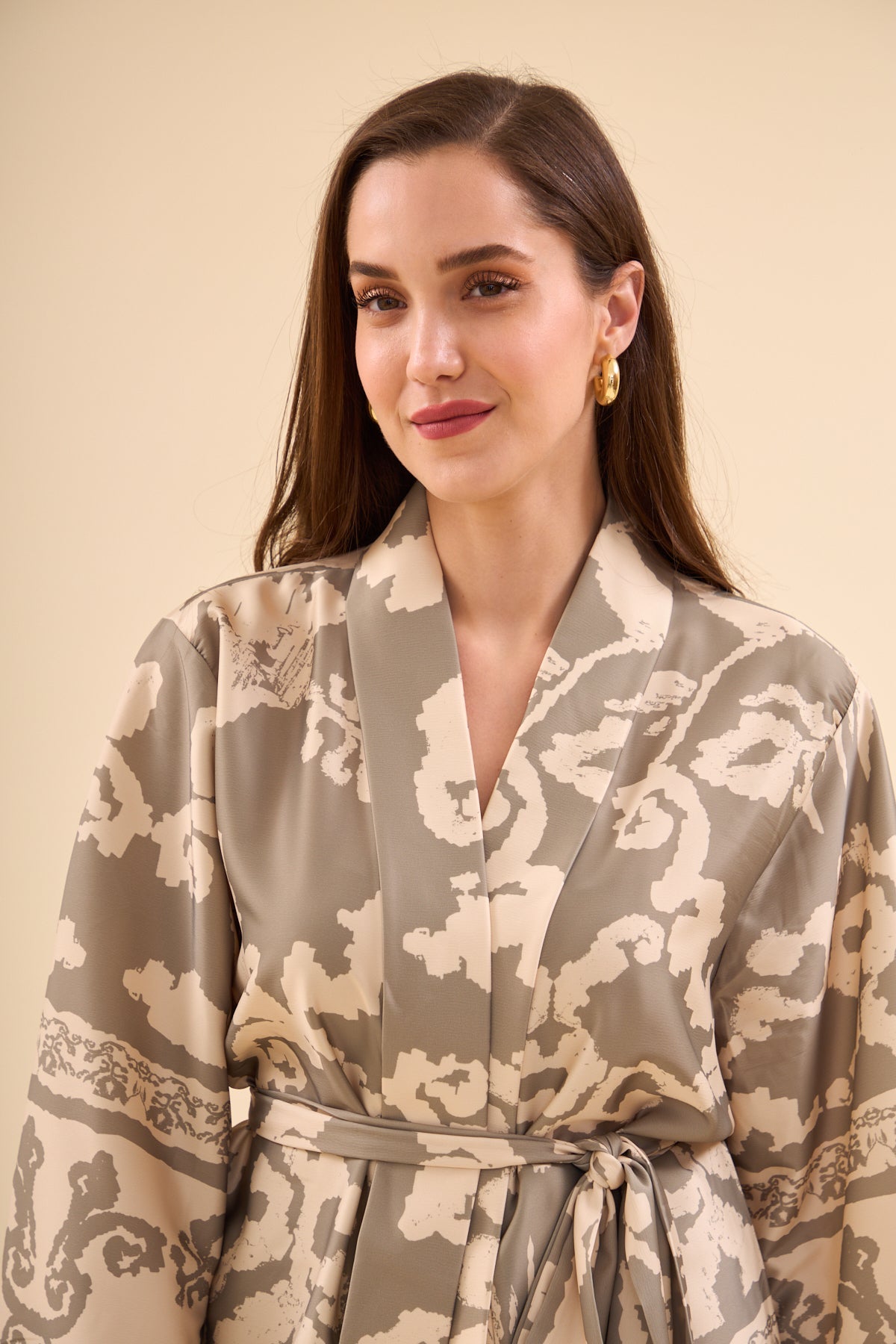 Kimono Pantolon Takım Açık Haki 0968