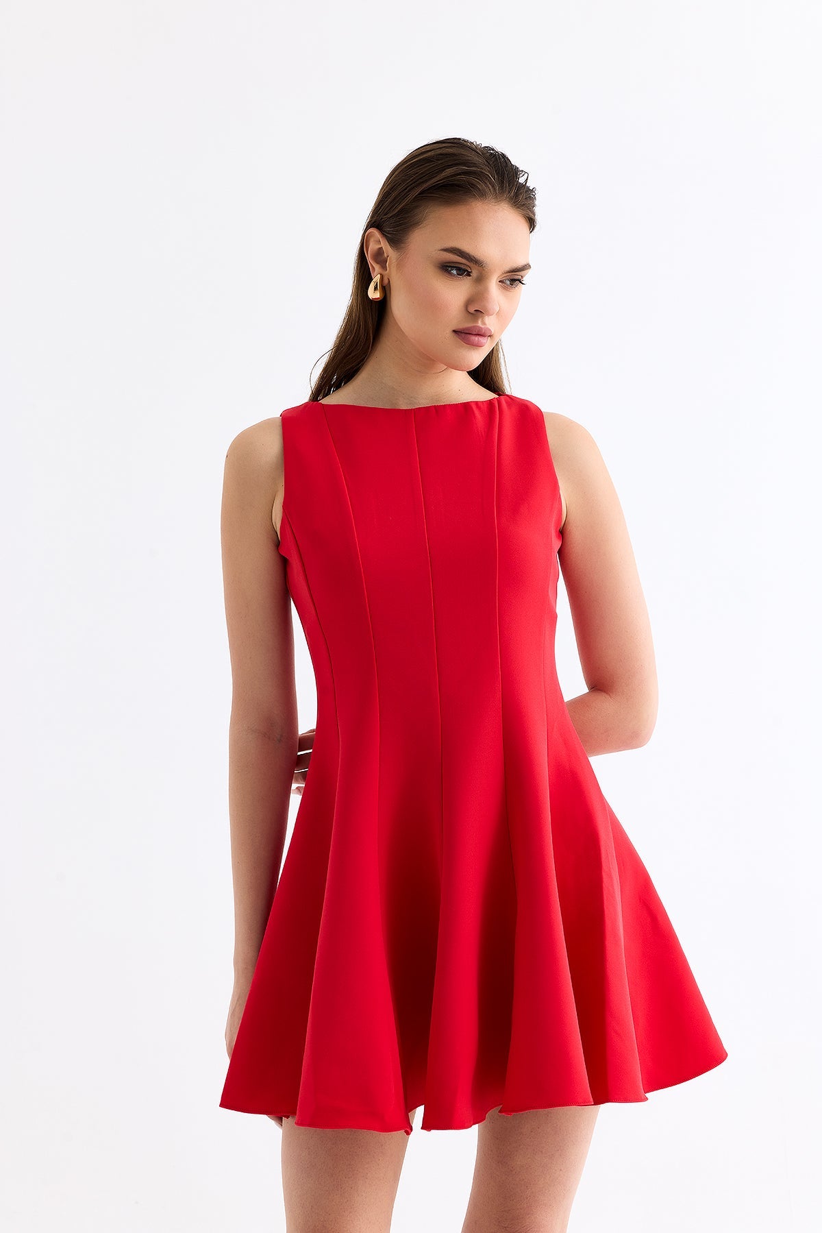 Mini Elbise Kırmızı 2251