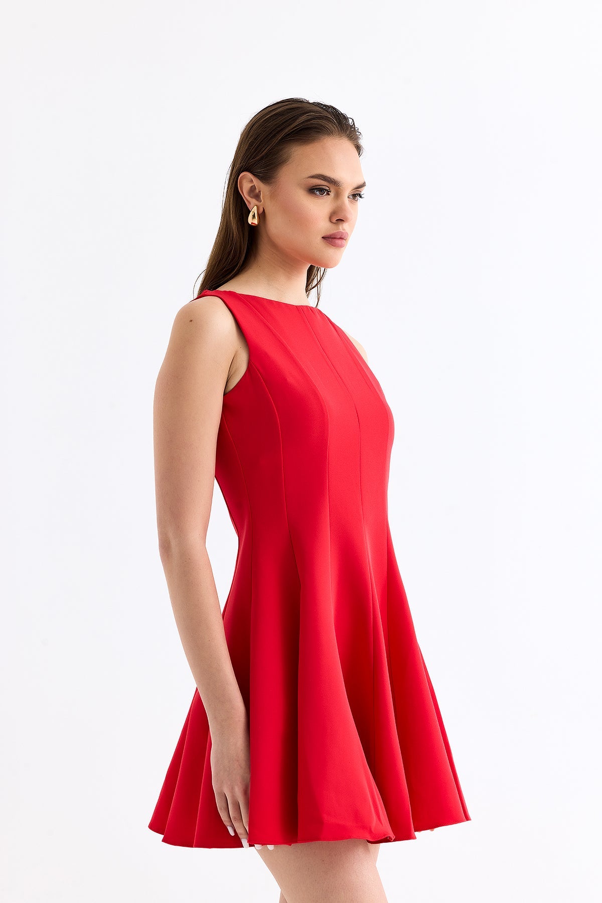 Mini Elbise Kırmızı 2251