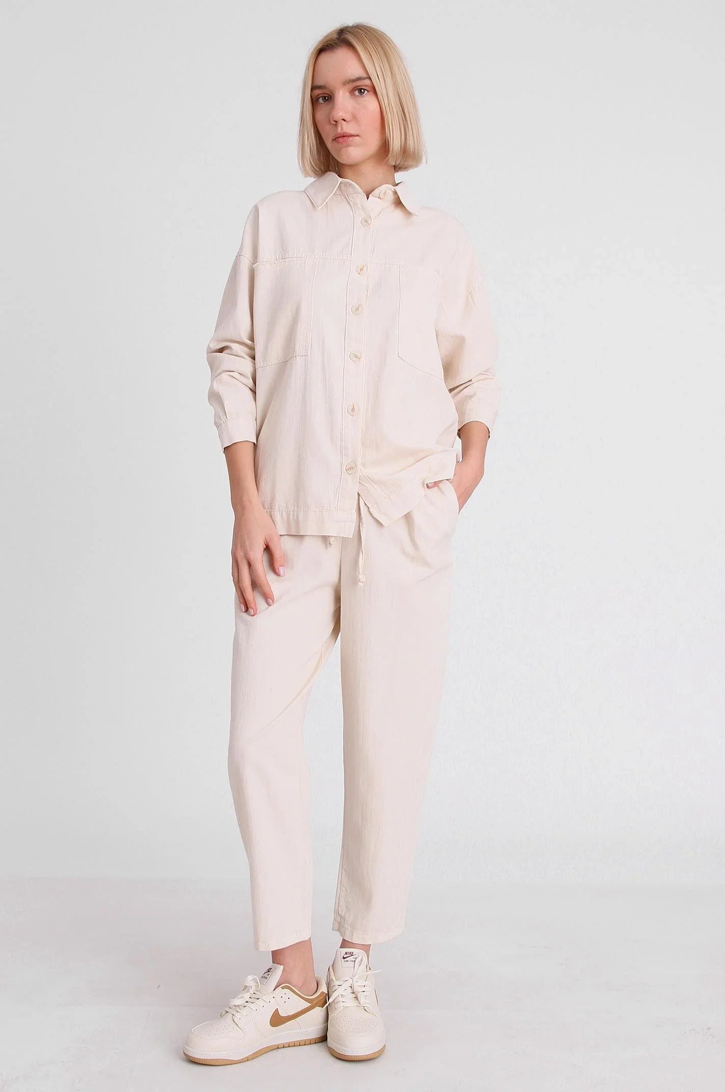 Gabardin Püsküllü Gömlek 4764