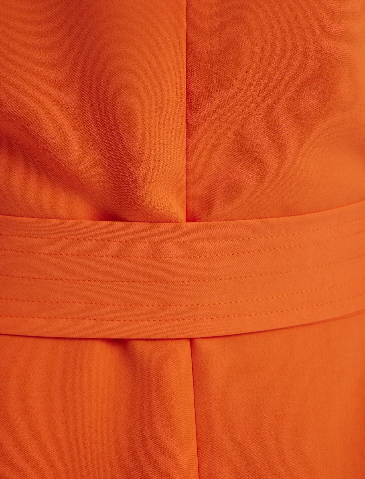 Cep Detaylı Kemerli Elbise Orange 0353