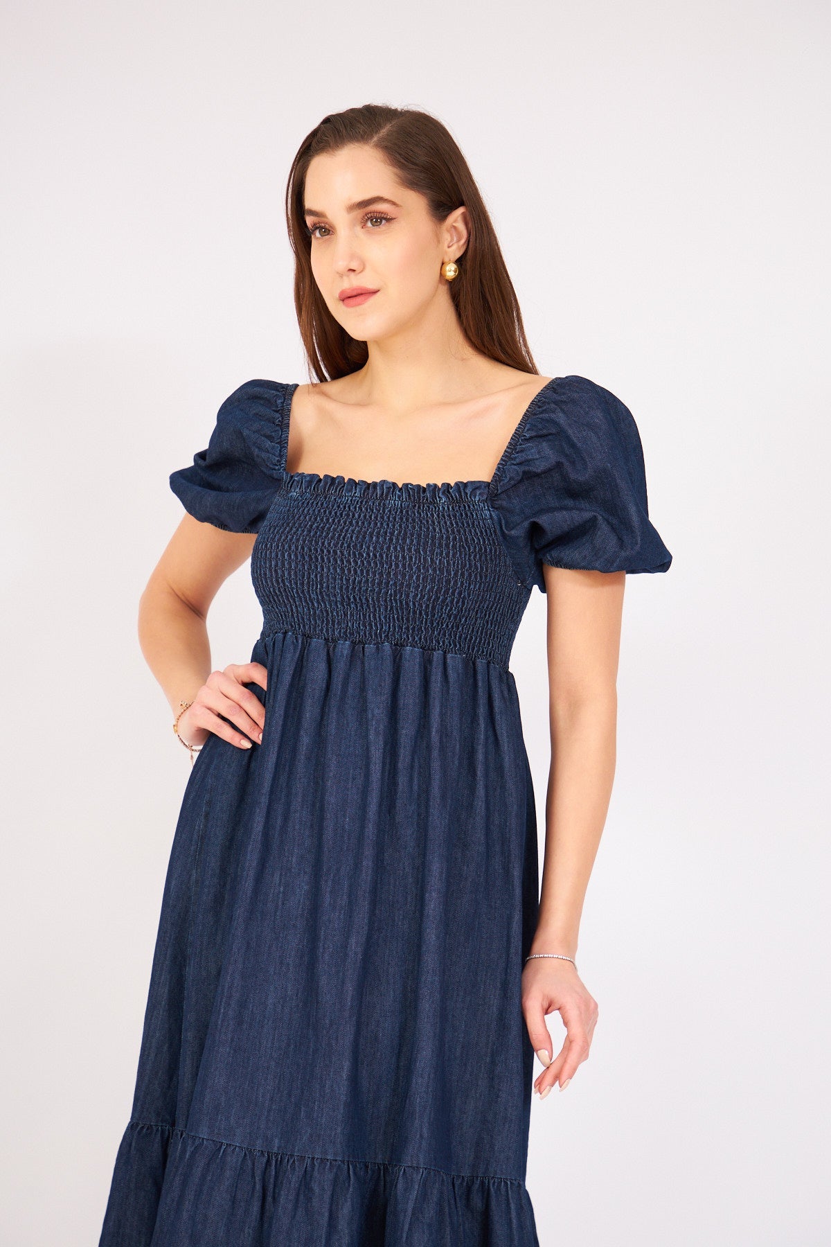 Kot Elbise Koyu Mavi 6735