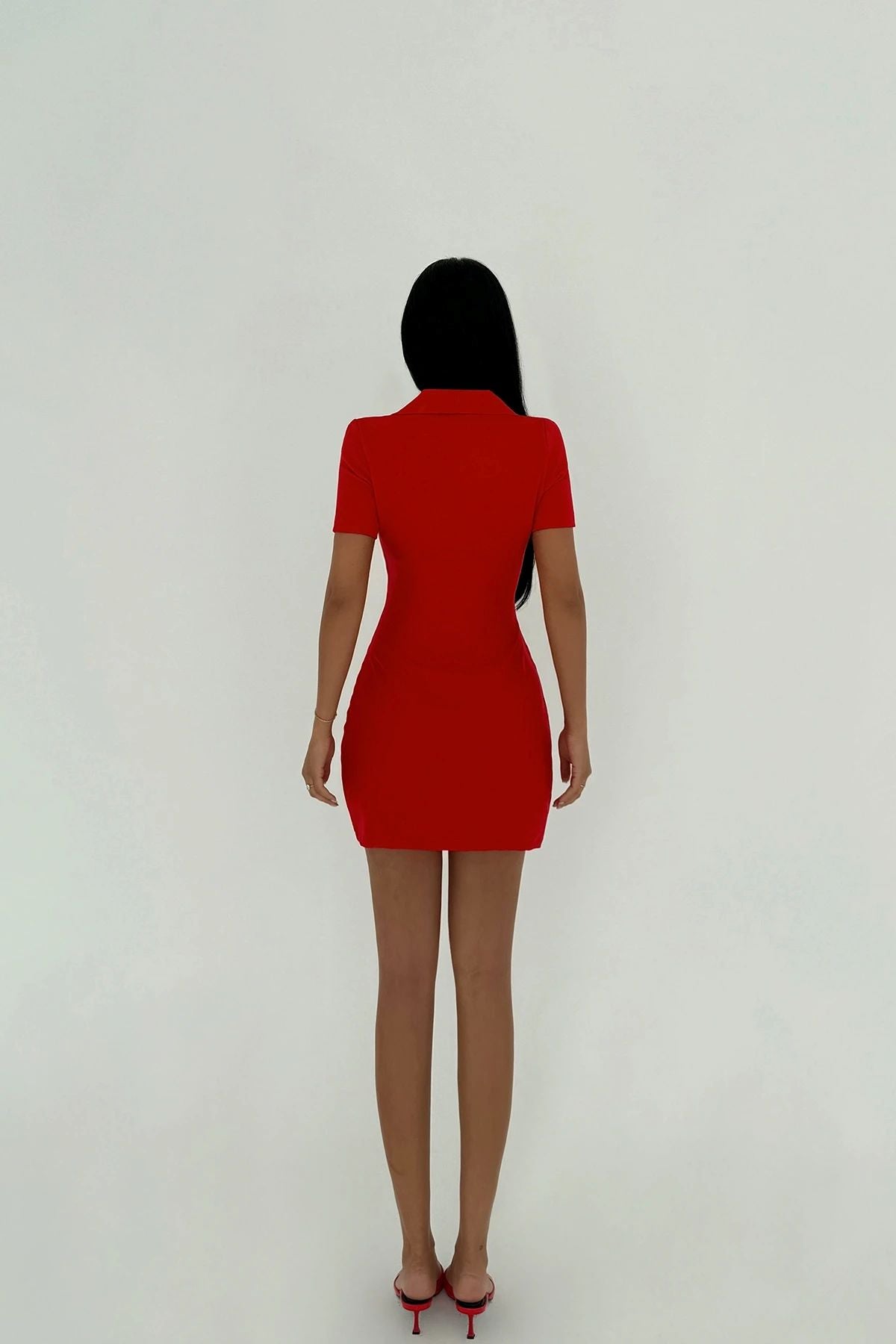 Mini Elbise Kırmızı 2459