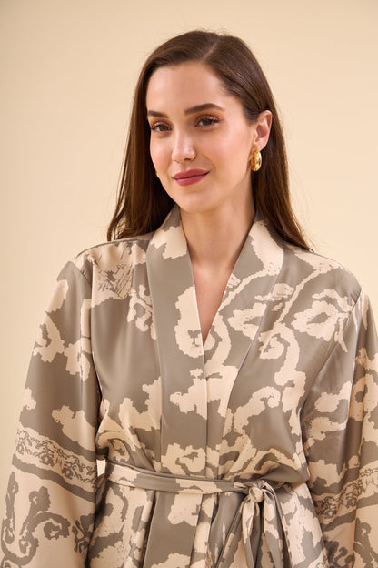 Kimono Pantolon Takım Açık Haki 0968