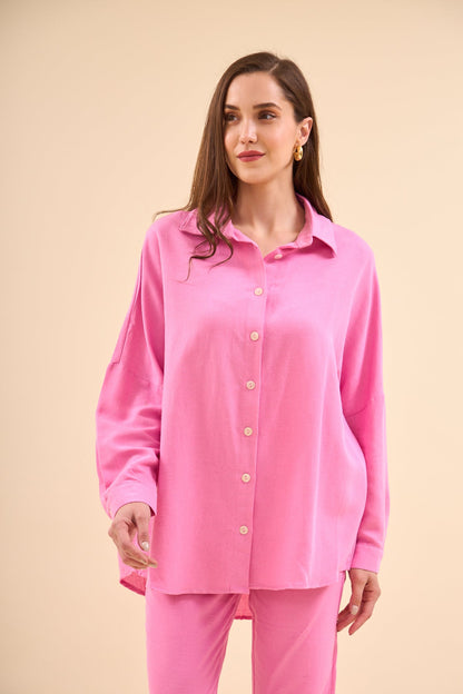 Gömlek Pantolon Takım Pembe 7176