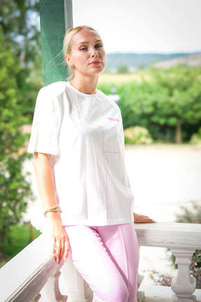 Vatkalı Çizgi Detaylı Basic T-shirt 0295