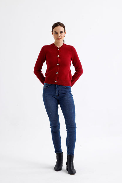 Hırka Bordo 9811