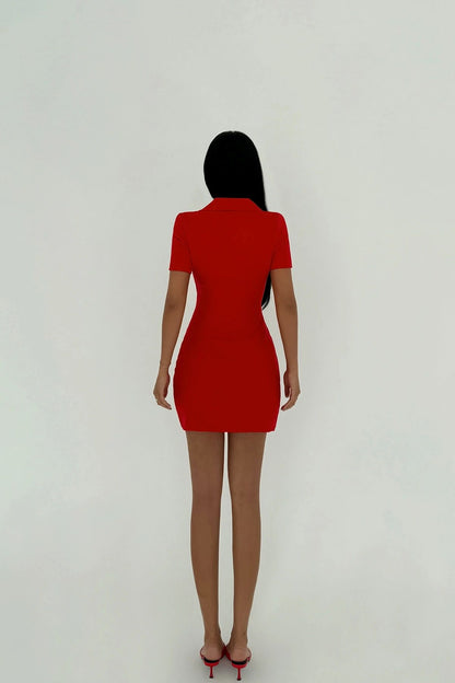 Mini Elbise Kırmızı 2459