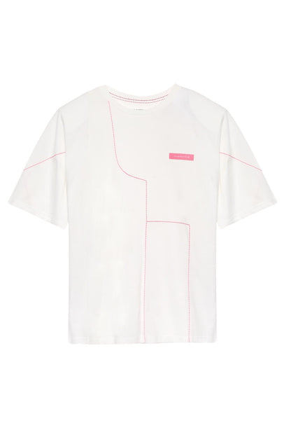 Vatkalı Çizgi Detaylı Basic T-shirt 0295